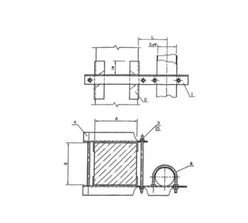 Крепления трубопроводов к железобетонным балкам в Орше