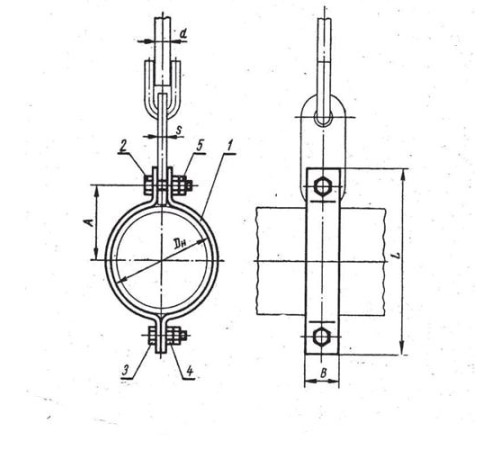 Хомуты укороченные горизонтальных трубопроводов в Орше