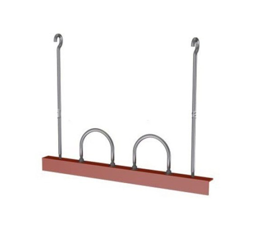 Подвески двух труб на опорном уголке в Орше