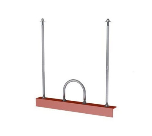 Подвески одной трубы на опорном уголке в Орше