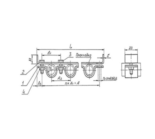 Подвески судовых трубопроводов Тип 7 в Орше