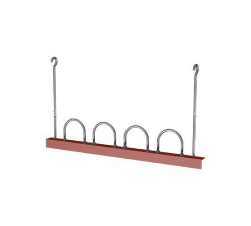 Подвески четырех труб на опорном уголке в Орше