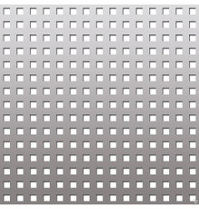 Перфорированный лист Qg с квадратными отверстиями 1х2м