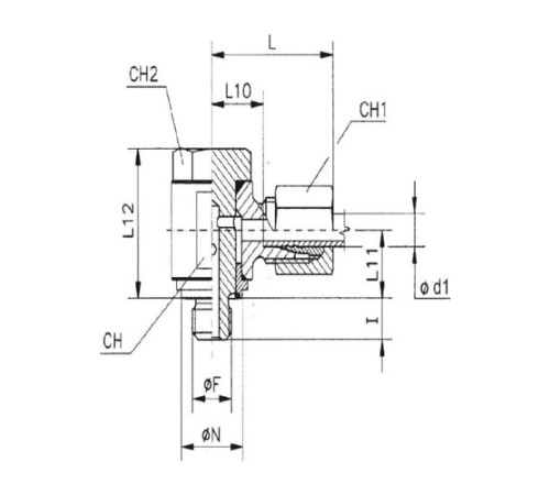 Угольники Banjo с уплотнительным кольцом TN111GG M в Орше