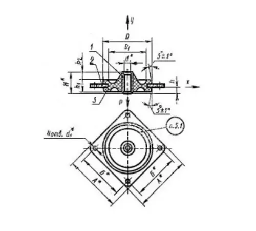 Амортизаторы приборные резинометаллические пластинчатые в Орше