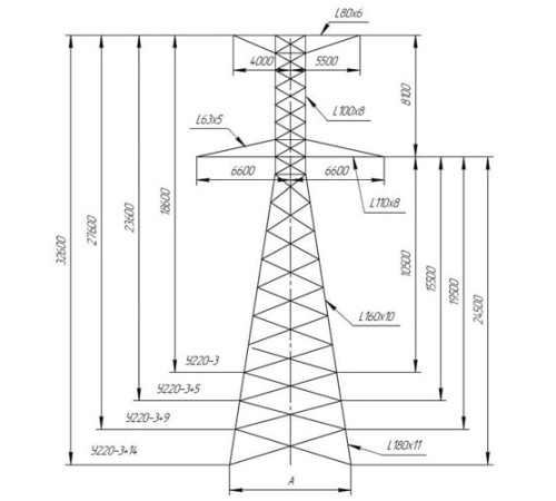 Анкерно-угловые опоры ЛЭП в Орше с доставкой по РБ