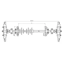 Распорки межфазные изолирующие типа РМИД на напряжение 110-220 кВ конструкция 1