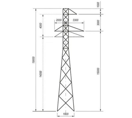 Переходные опоры ЛЭП в Орше и Беларуси