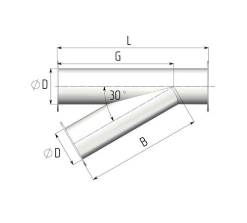 Титановые неравнопроходные косые тройники в Орше