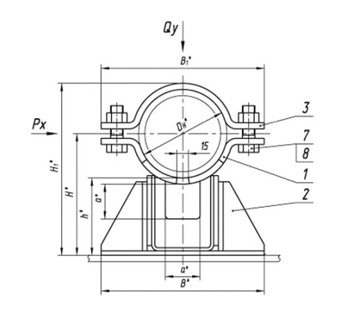 Опоры ТПР.08.38.00.000 в Орше для трубопроводов