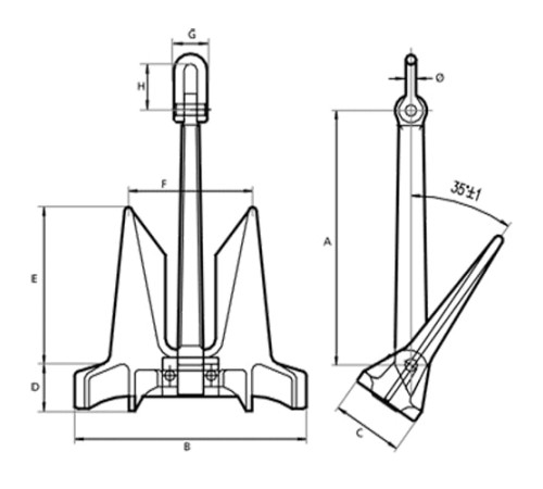Якоря HHP для судостроения в Орше