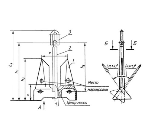 Якоря повышенной держащей силы в Орше для судостроения